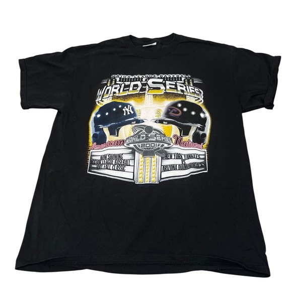 Delta Pro Weight Other - Delta Pro Weight T Shirt Men L Black 2001 World Series Yankees Diamondbacks